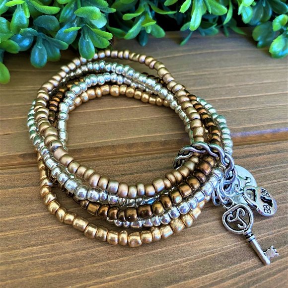 Sherry L Moss Jewelry - New Stack of 5 Boho Bracelets Metal Colors